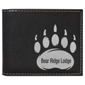 Leatherette Bi-Fold Wallet with Flip ID Display