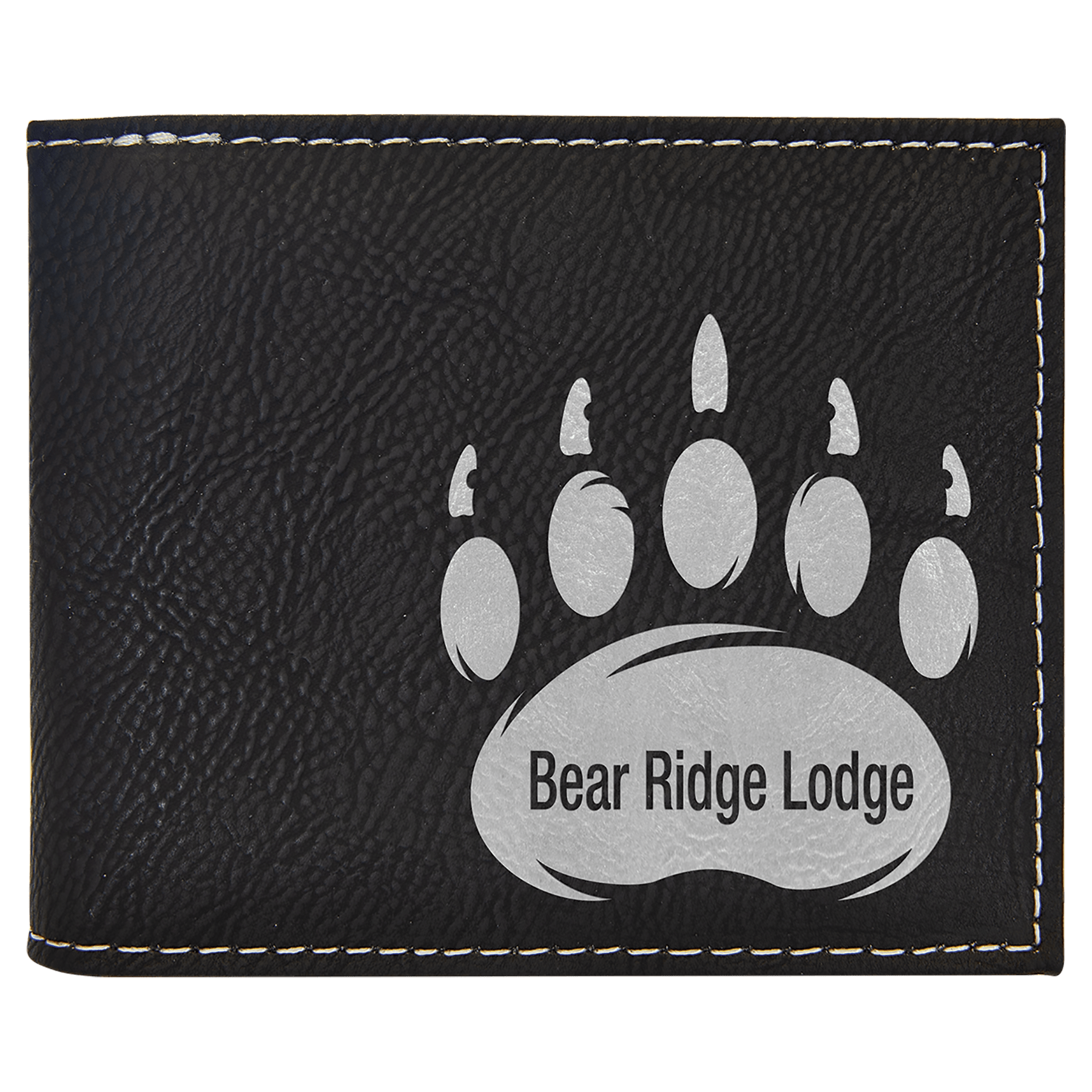 Leatherette Bi-Fold Wallet with Flip ID Display