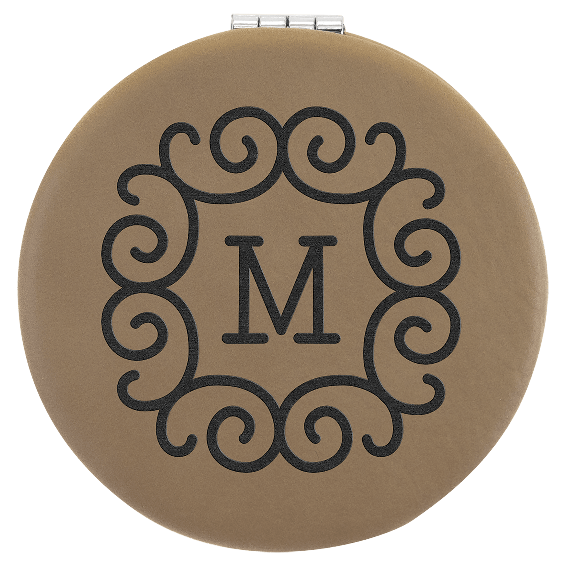 Leatherette Compact Mirror