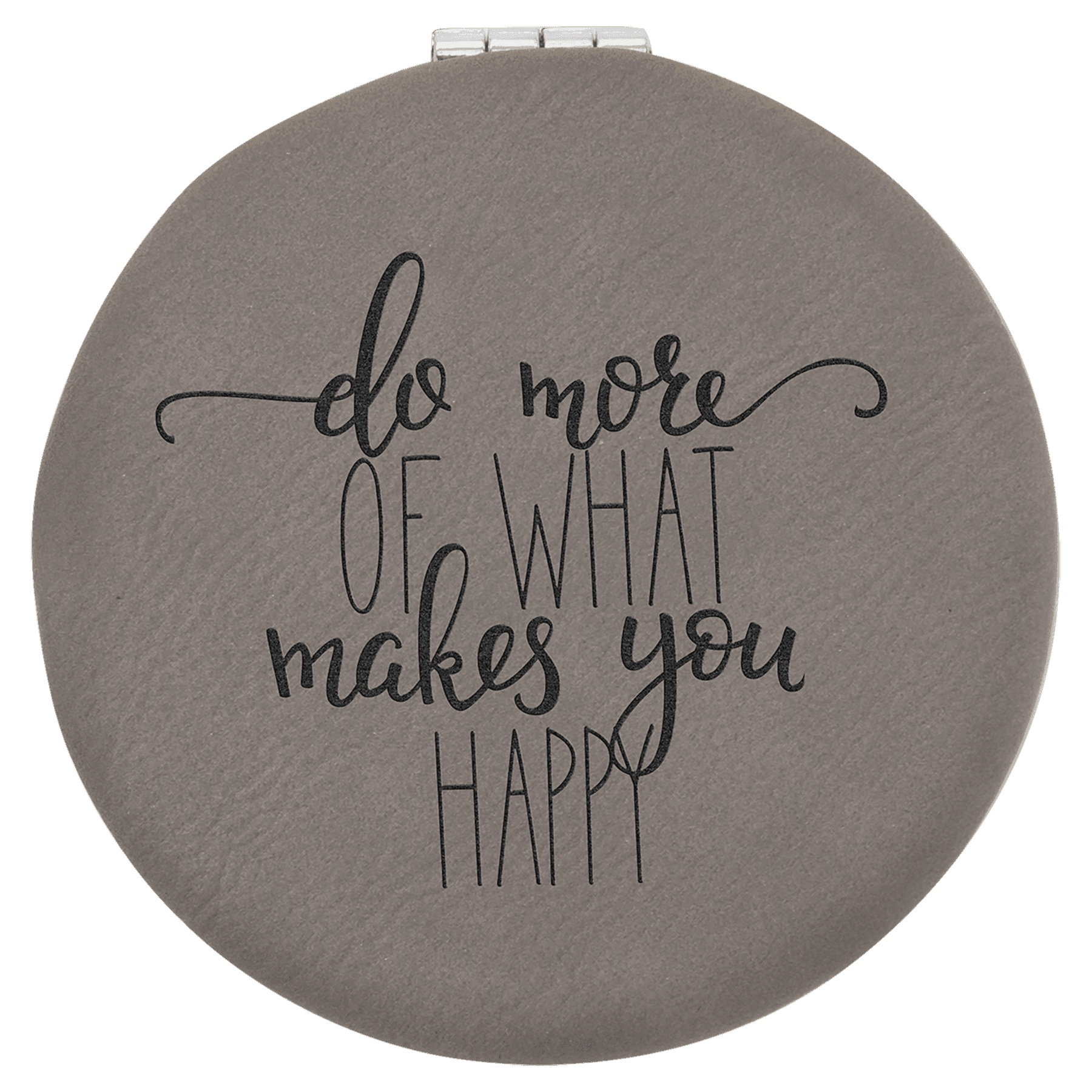 Leatherette Compact Mirror
