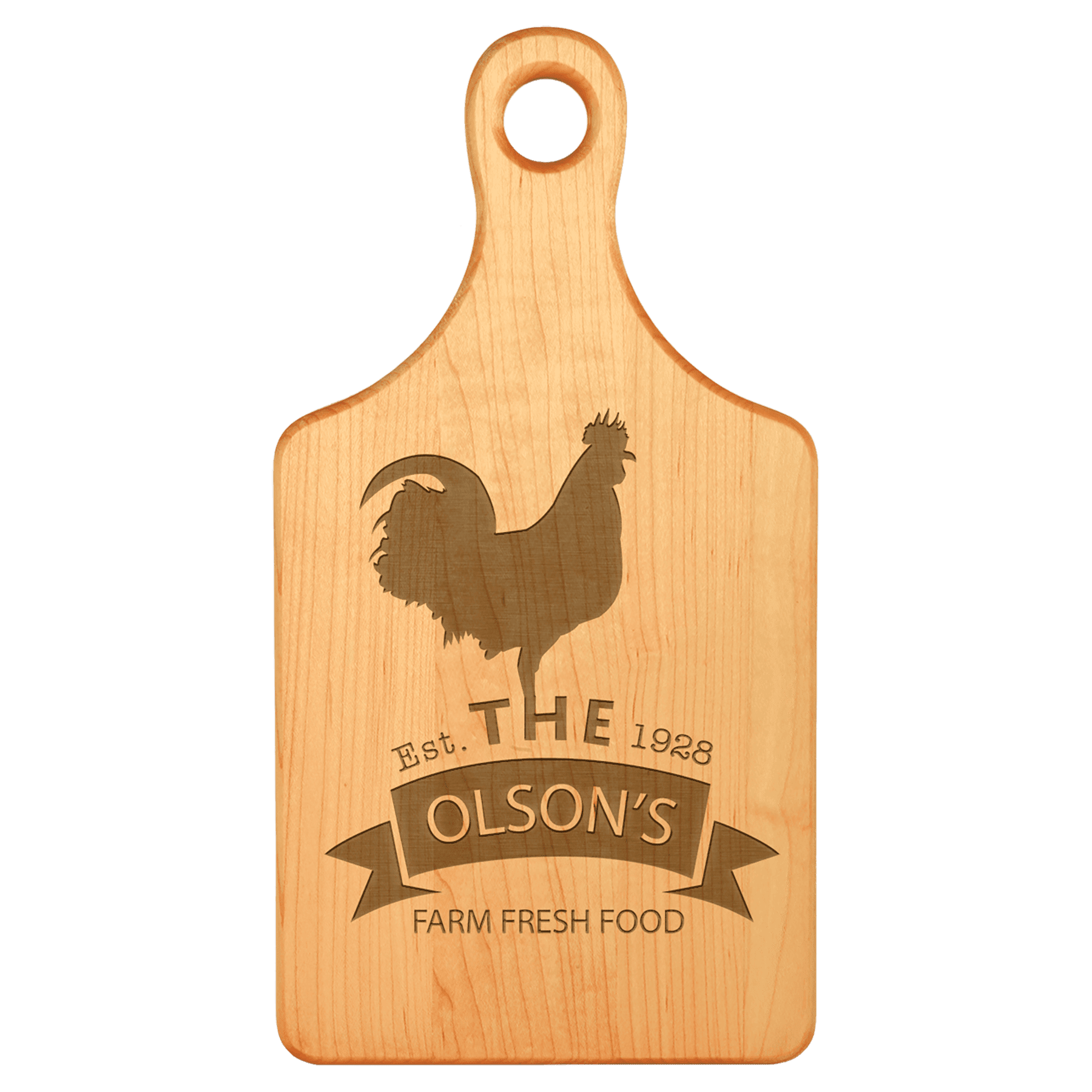 Maple Paddle Shaped Cutting Board
