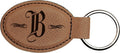 3" Leatherette Oval Keychain