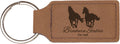 2 ¾" Leatherette Rectangle Keychain