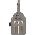 Leatherette Golf Bag Tag with 3 Wooden Tees