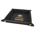 Leatherette Snap Up Tray with Gold Snaps