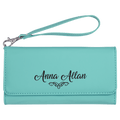 Leatherette Wallet with Strap