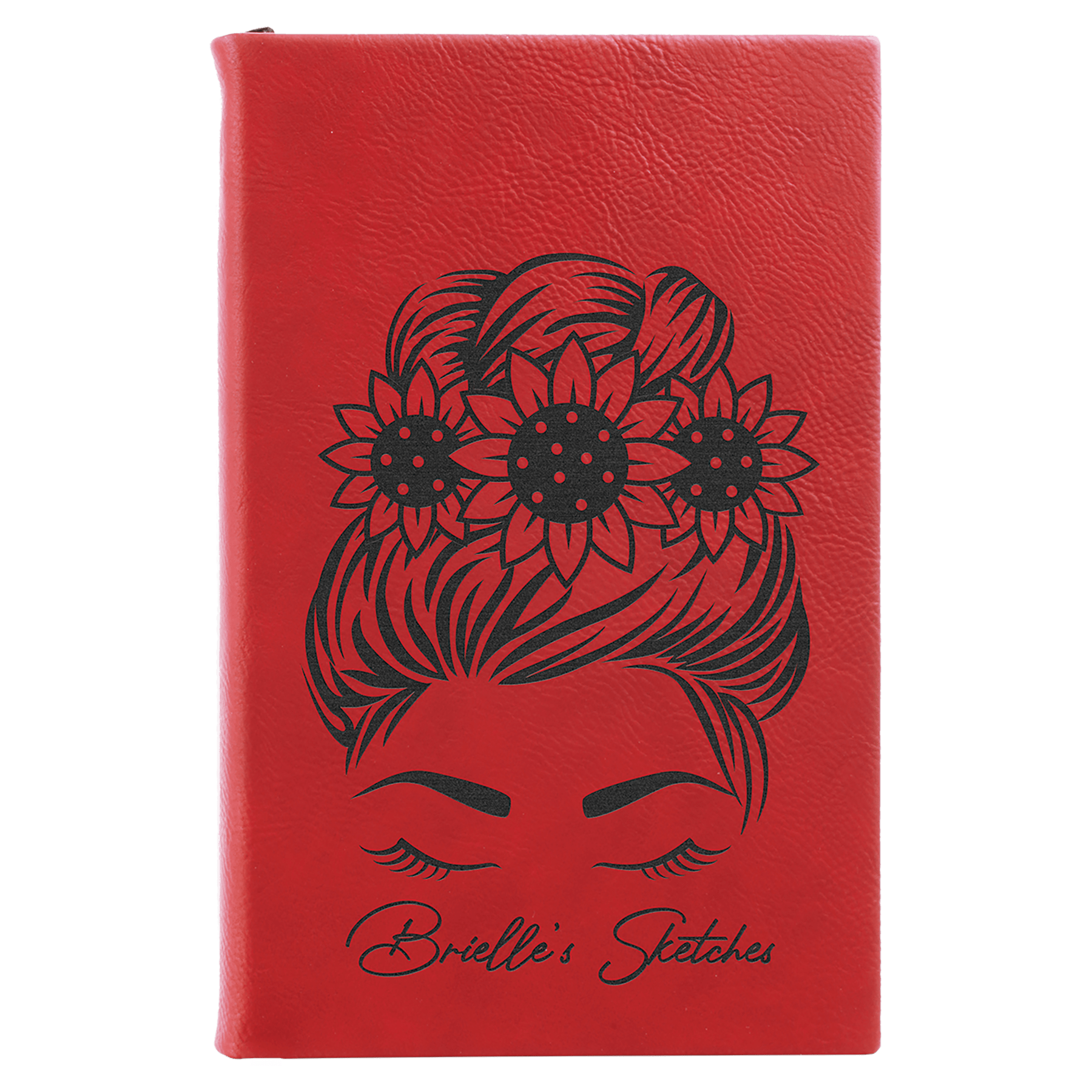 Leatherette Sketch Book with Unlined Notepad