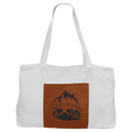 Canvas Tote Bag with Leatherette Gusset