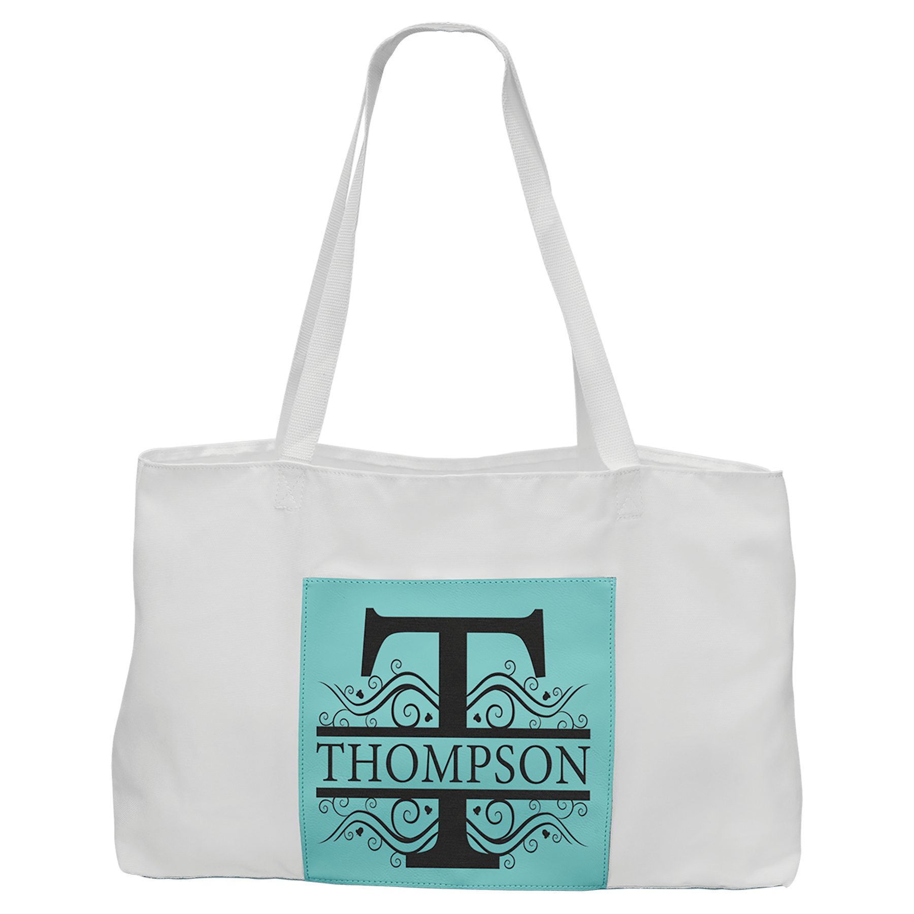 Canvas Tote Bag with Leatherette Gusset