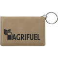 4 ¼" Leatherette ID Holder Keychain