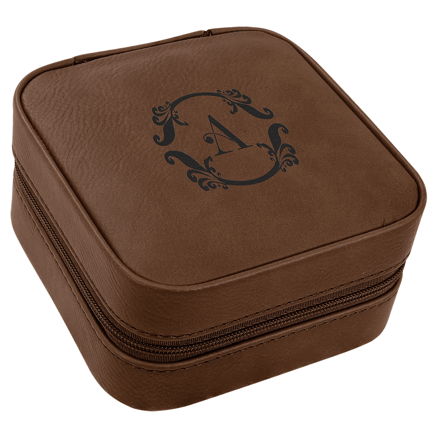 4" X 4" Laserable Leatherette Travel Jewelry Box