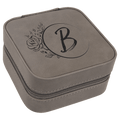 Leatherette Travel Jewelry Box with Black Lining
