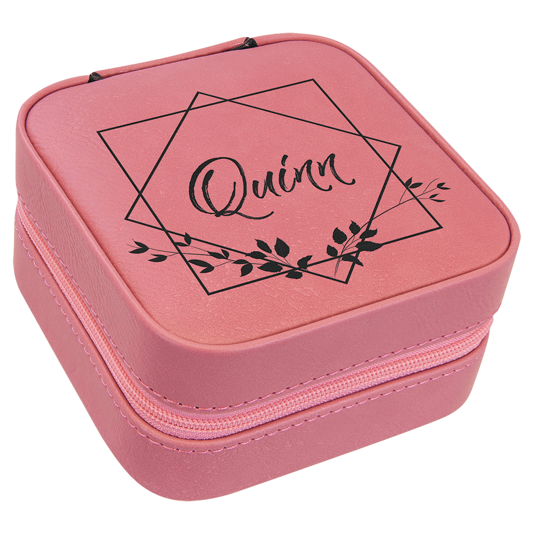 4" X 4" Laserable Leatherette Travel Jewelry Box