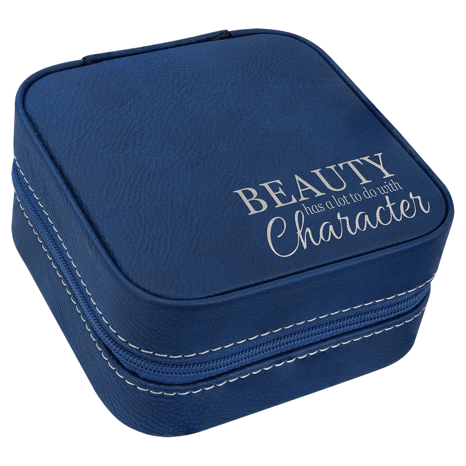 4" X 4" Laserable Leatherette Travel Jewelry Box