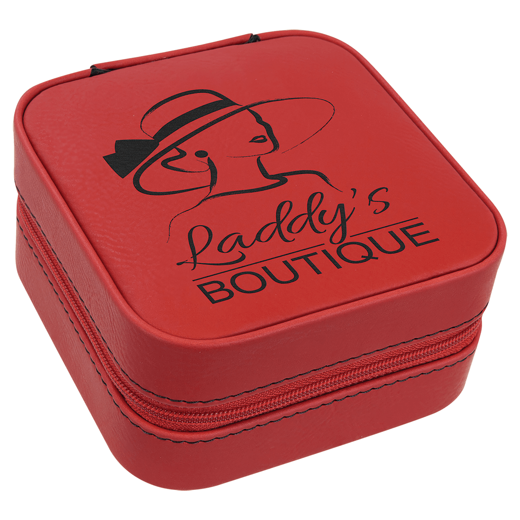 4" X 4" Laserable Leatherette Travel Jewelry Box