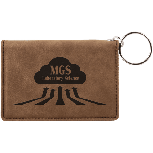 4 ¼" Leatherette ID Holder Keychain