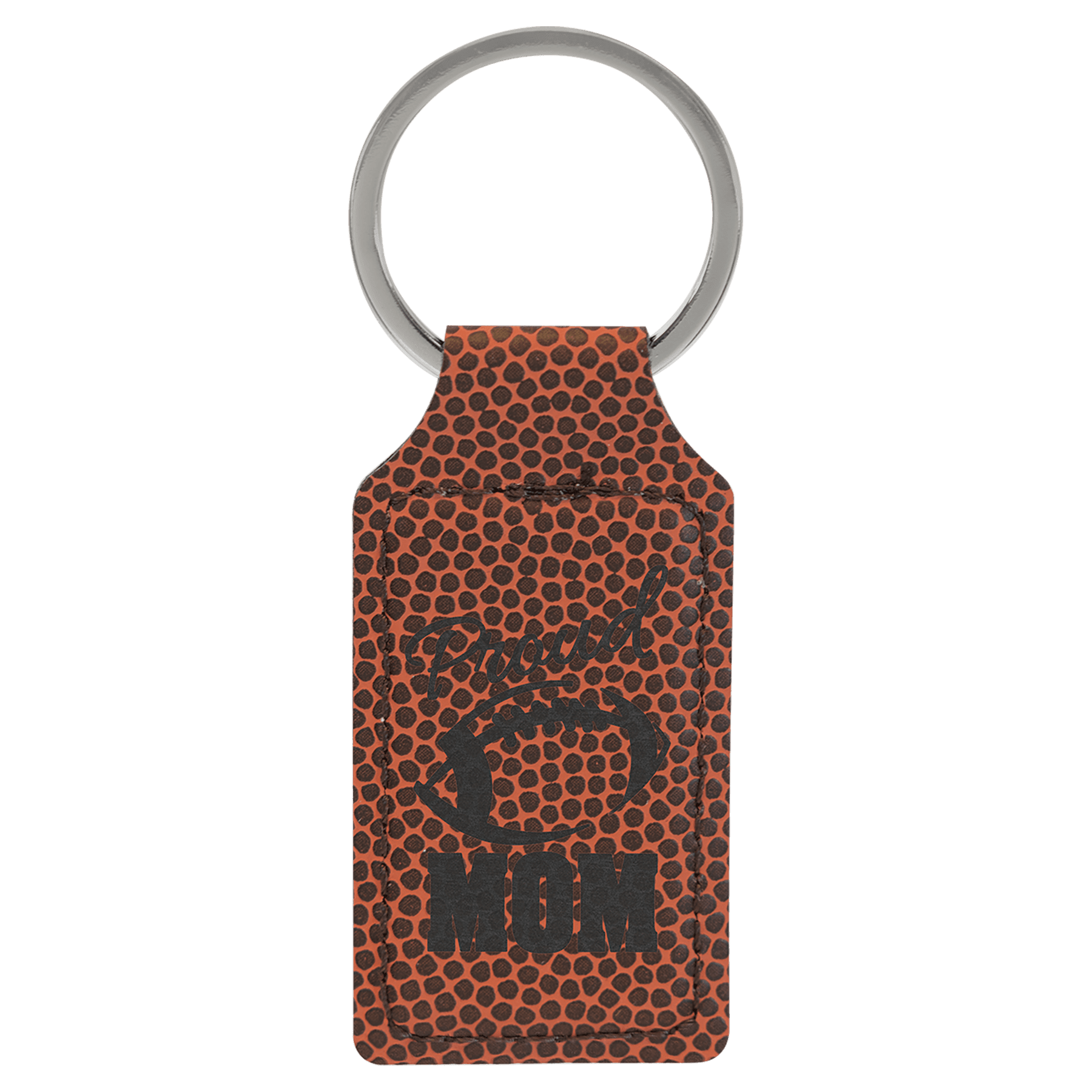 2 ¾" Leatherette Rectangle Keychain