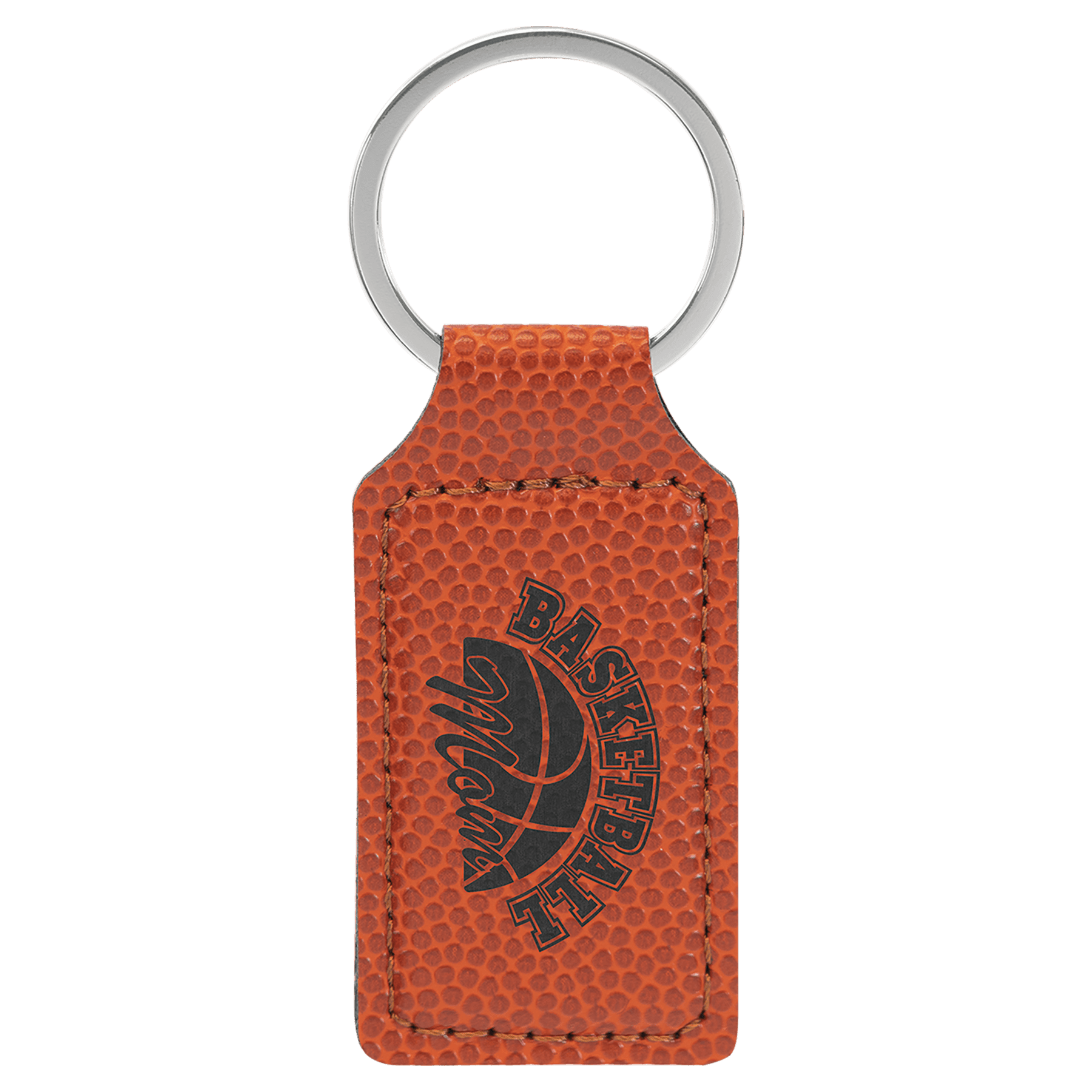 2 ¾" Leatherette Rectangle Keychain