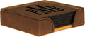 4” Square Leatherette Coaster Set