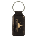 2 ¾" Leatherette Rectangle Keychain