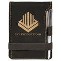 Leatherette Mini Notepad with Pen