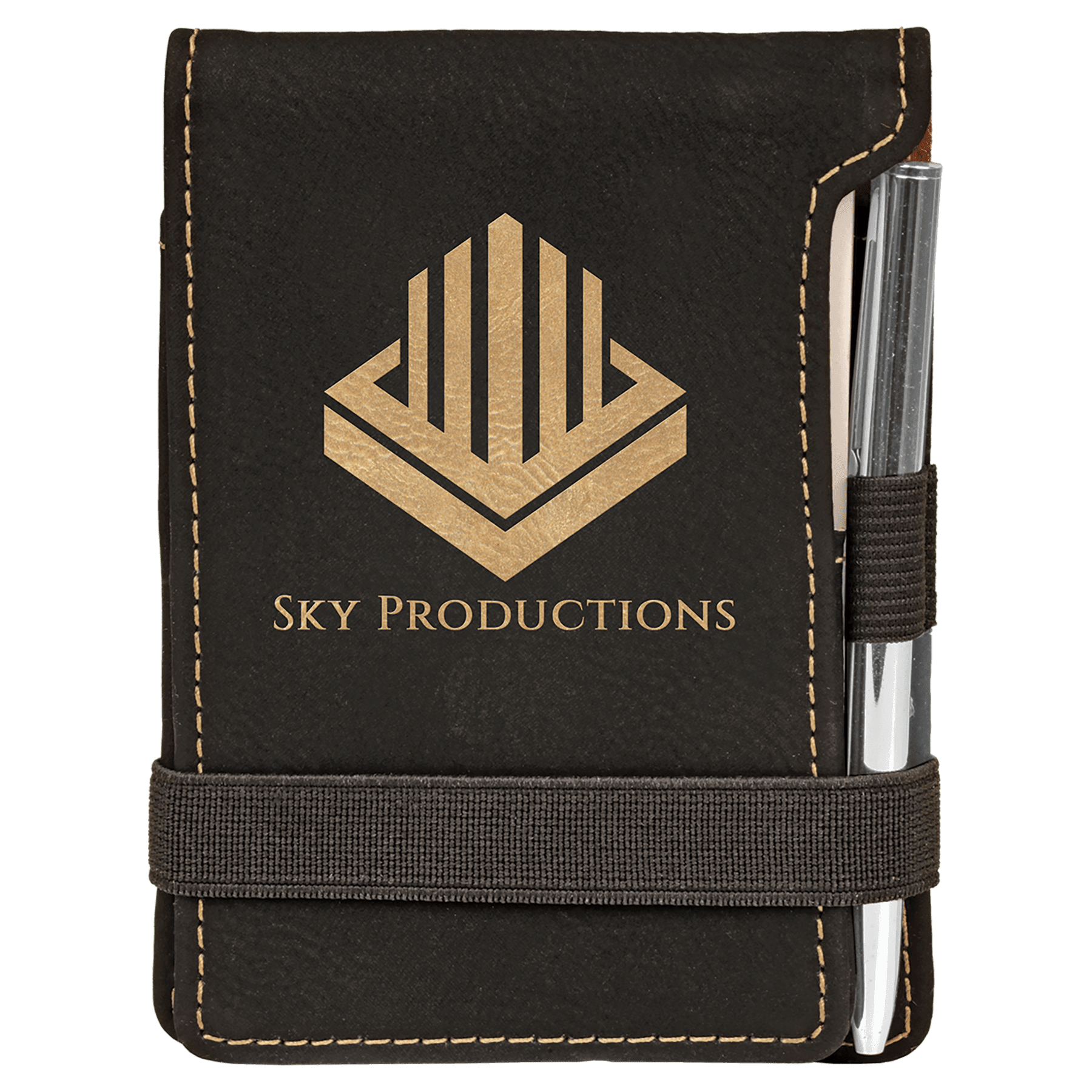 Leatherette Mini Notepad with Pen