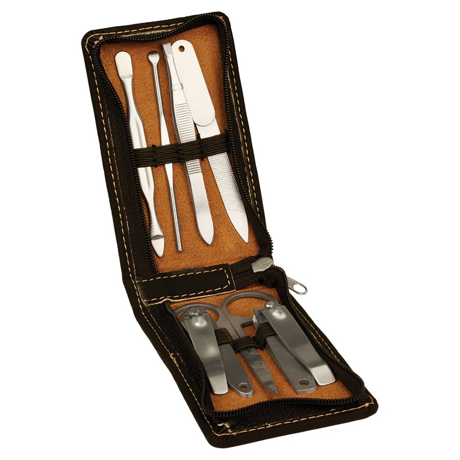 7 Piece Leatherette Manicure Gift Set