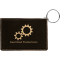 4 ¼" Leatherette ID Holder Keychain