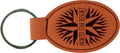 3" Leatherette Oval Keychain