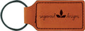 2 ¾" Leatherette Rectangle Keychain