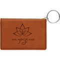 4 ¼" Leatherette ID Holder Keychain