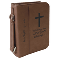 Leatherette Book Cover with Handle & Zipper