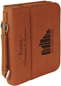 Leatherette Book Cover with Handle & Zipper