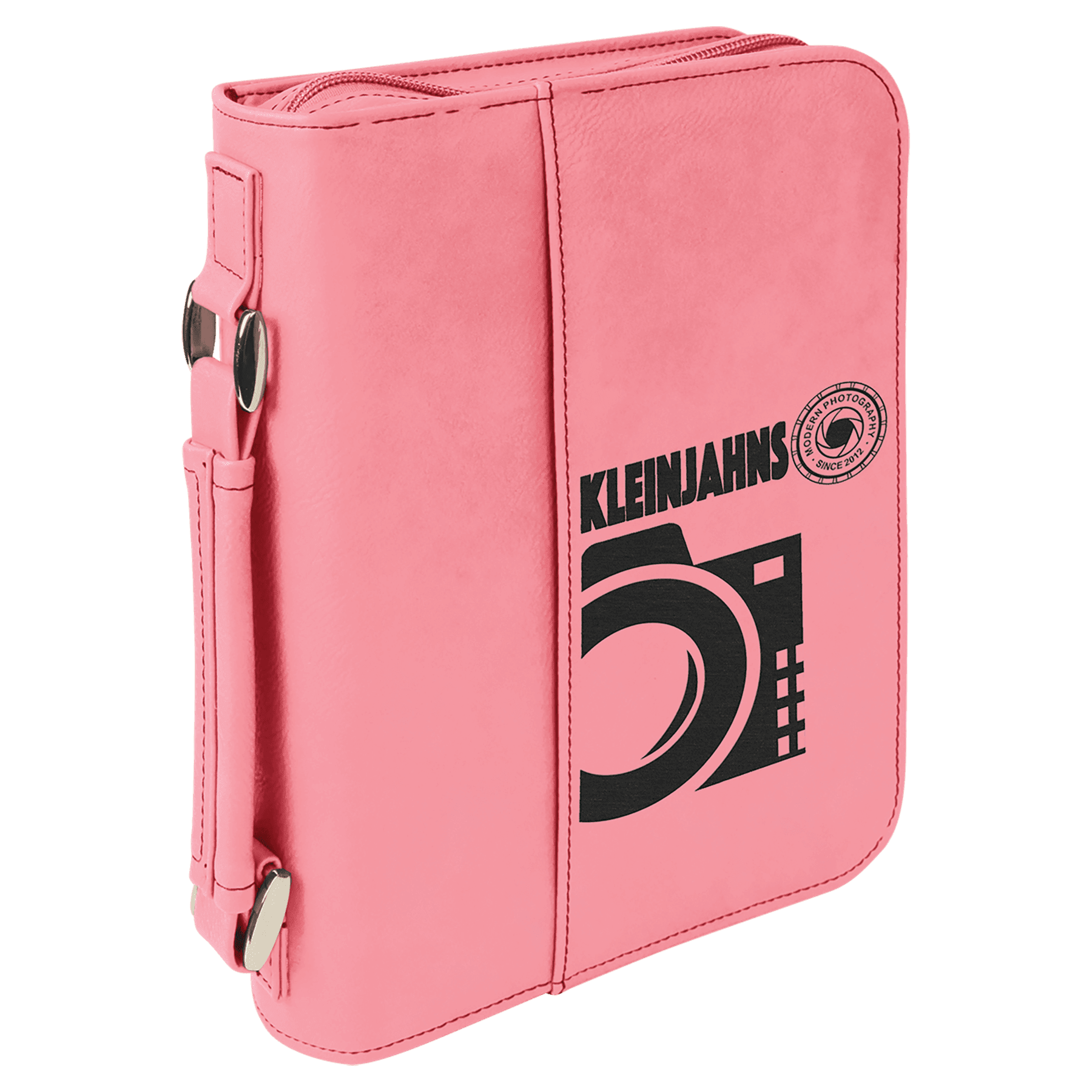 Leatherette Book Cover with Handle & Zipper
