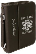 Leatherette Book Cover with Handle & Zipper