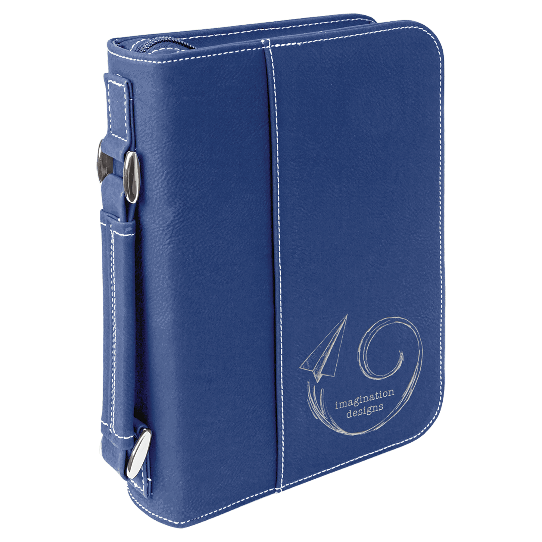 Leatherette Book Cover with Handle & Zipper