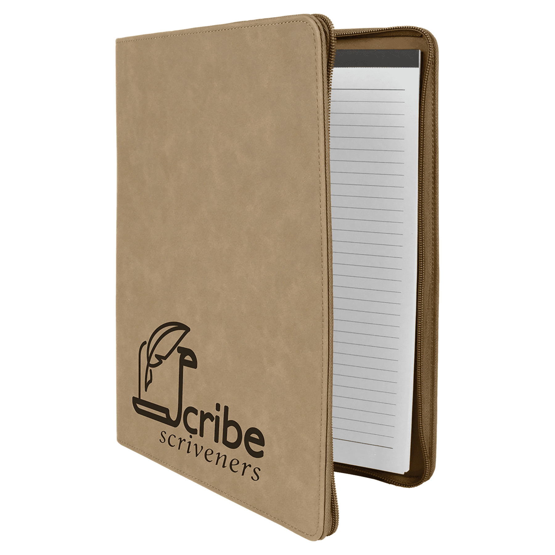 Leatherette Portfolio w/ zipper and Notepad