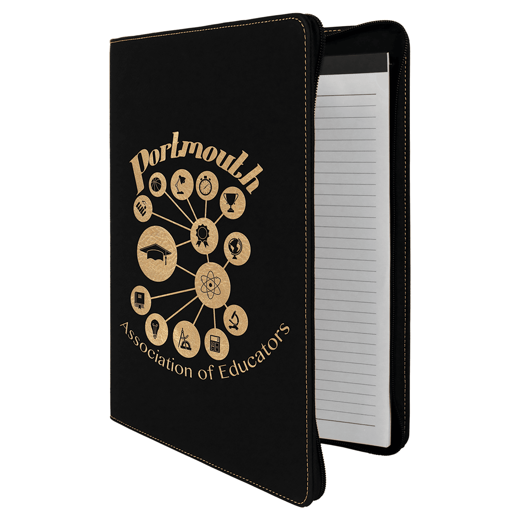 Leatherette Portfolio w/ zipper and Notepad
