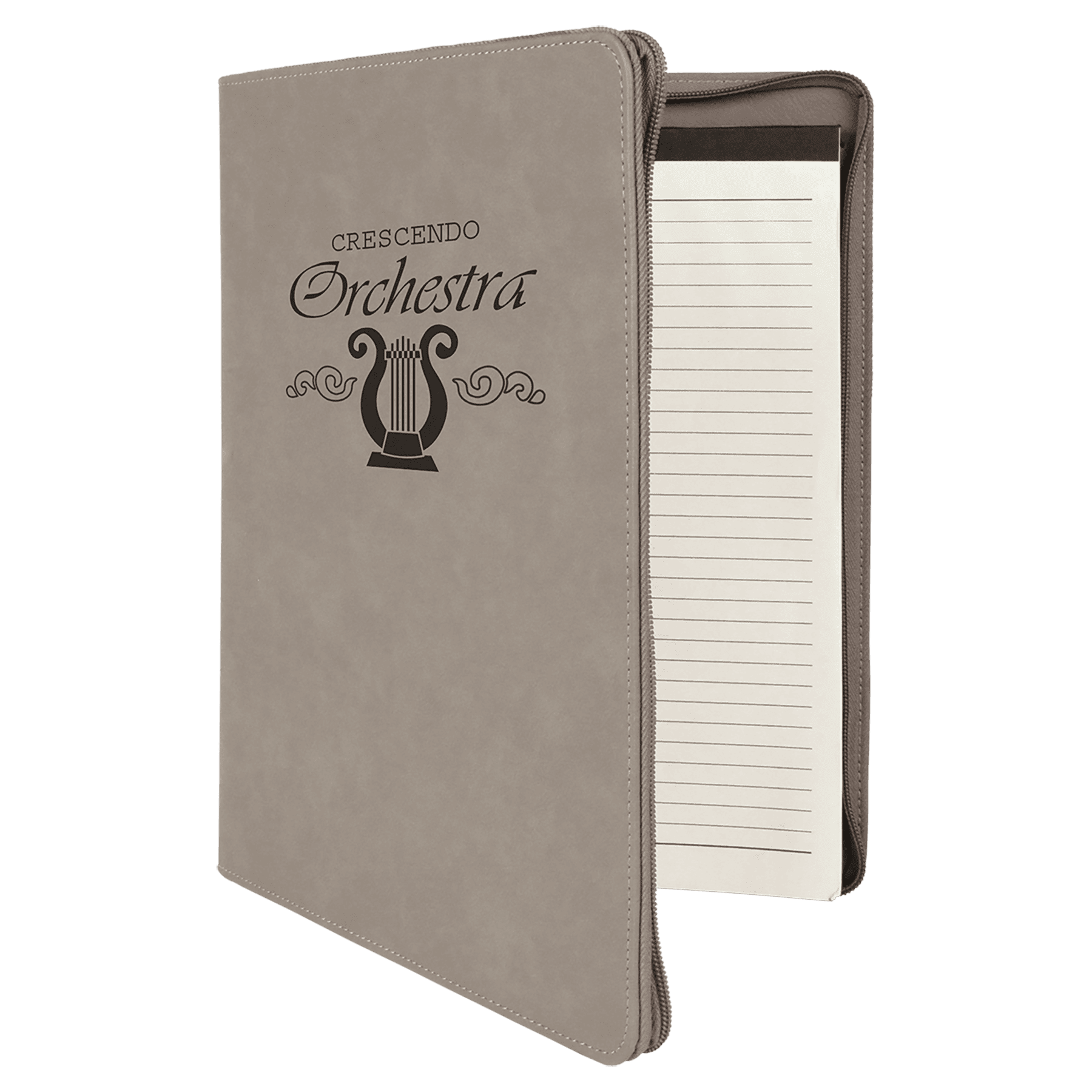 Leatherette Portfolio w/ zipper and Notepad