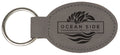 3" Leatherette Oval Keychain