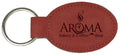 3" Leatherette Oval Keychain