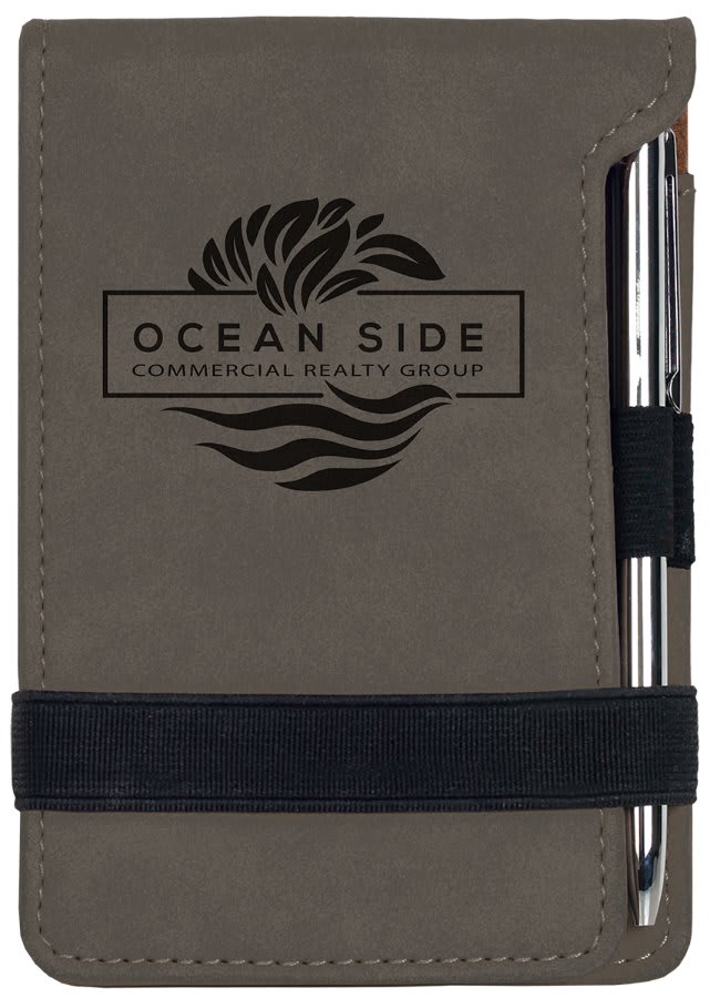 Leatherette Mini Notepad with Pen