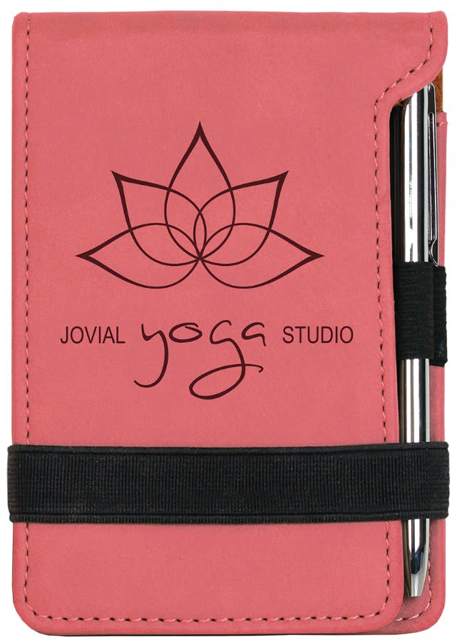 Leatherette Mini Notepad with Pen