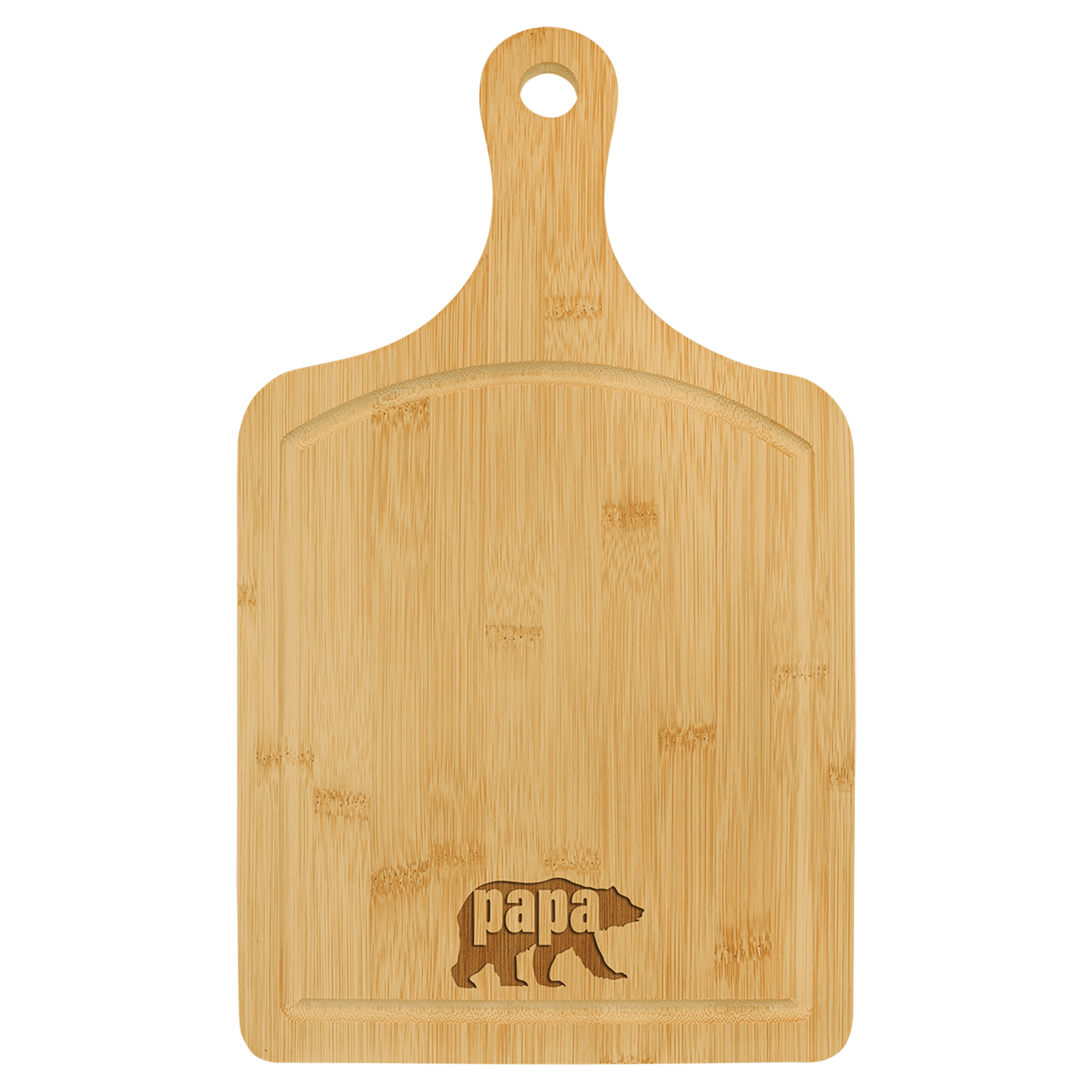 Bamboo Cutting Board Paddle with Drip Ring