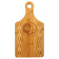 Bamboo Paddle Shaped Cutting Board with Butcher Block Inlay