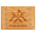 Bamboo Cutting Board with Butcher Block Inlay