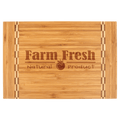 Bamboo Cutting Board with Butcher Block Inlay