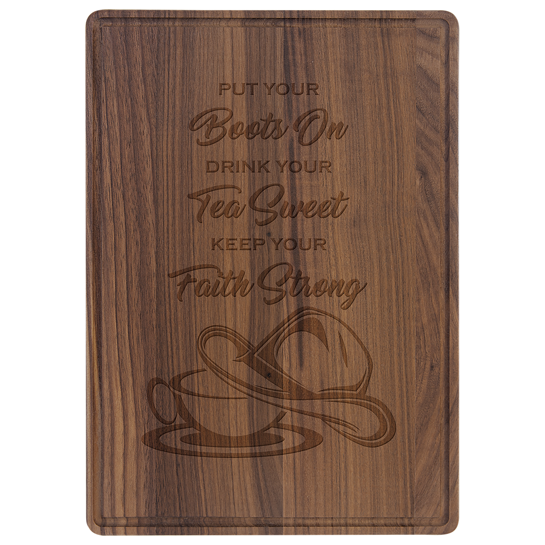 Walnut Cutting Board with Drip Ring