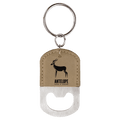 Leatherette Bottle Opener Keychain