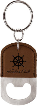 Leatherette Bottle Opener Keychain